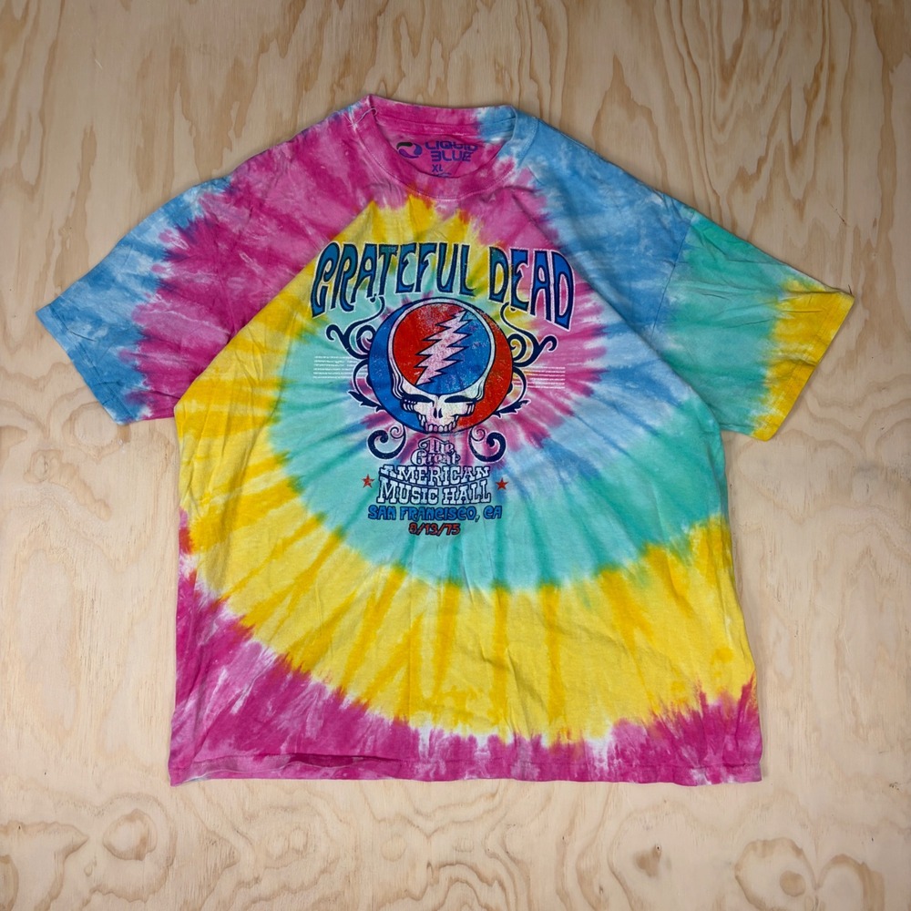 Liquid Blue Grateful Dead Tie Dye Shirt XL Great American Music Hall 1975 Tee